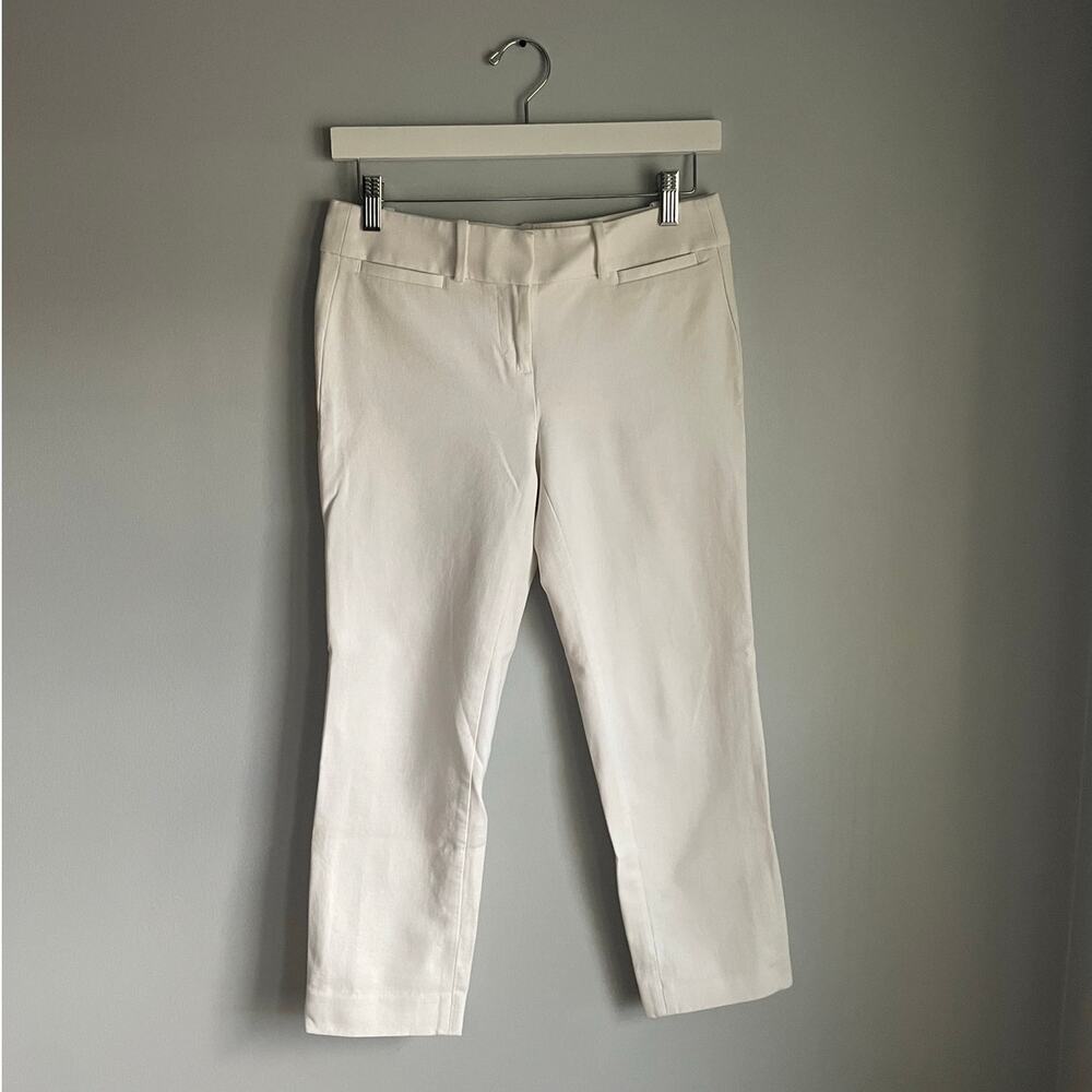 Ann Taylor Loft Marisa White‎ Trousers Size 0 Petite Work Office Minimalist